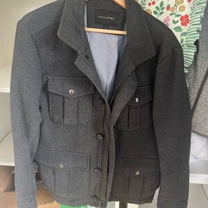 Banana Republic Men's Dark Gray Military Jacket